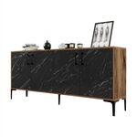 ΜΠΟΥΦΕΣ ΜΕΛΑΜΙΝΗΣ HM9428.03 ΚΑΡΥΔΙ ΚΑΙ ΟΨΗ ΜΑΥΡΟ ΜΑΡΜΑΡΟ 180x35x78Υεκ. - ΜΠΟΥΦΕΔΕΣ-ΚΟΝΣΟΛΕΣ στο Milonadakis.gr