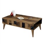 ΤΡΑΠΕΖΙ ΣΑΛΟΝΙΟΥ HM9504.02 ΜΕΛΑΜΙΝΗΣ ΚΑΡΥΔΙ-ΜΑΥΡΟ ΜΑΡΜΑΡΟ 105x60x37.6Υεκ. - ΤΡΑΠΕΖΑΚΙΑ ΣΑΛΟΝΙΟΥ στο Milonadakis.gr