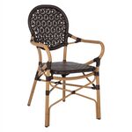 ΠΟΛΥΘΡΟΝΑ ΑΛΟΥΜΙΝΙΟΥ BAMBOO LOOK ΚΑΦΕ ΚΑΙ ΚΑΦΕ PE RATTAN HM5926.01 56x62x95Yεκ. - ΚΑΡΕΚΛΕΣ - ΠΟΛΥΘΡΟΝΕΣ στο Milonadakis.gr