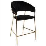 ΣΚΑΜΠΟ ΜΠΑΡ HM8734.04 ΒΕΛΟΥΔΟ ΜΑΥΡΟ THEODORE ΧΡΥΣΟ ΜΕΤΑΛΛΙΚΟ ΣΚΕΛΕΤΟ 60x55x100Υεκ. - ΣΚΑΜΠΟ ΜΠΑΡ στο Milonadakis.gr