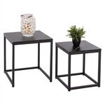 ΖΙΓΚΟΝ GRELAY 2 ΤΕΜ MDF ΟΨΗ ΜΑΡΜΑΡΟΥ & ΜΕΤΑΛΛΟ HM8762.13 45Χ45Χ50εκ. & 37Χ37Χ43 εκ. - ΒΟΗΘΗΤΙΚΑ ΤΡΑΠΕΖΑΚΙΑ στο Milonadakis.gr