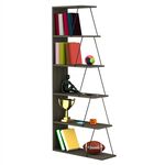 ΒΙΒΛΙΟΘΗΚΗ ΜΙΝΙ TARS HM2241.13 OLIVE GREY ME ΜΑΥΡΕΣ ΒΕΡΓΕΣ 65x22-24x146Υεκ. - ΒΙΒΛΙΟΘΗΚΕΣ στο Milonadakis.gr