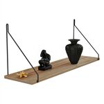 ΡΑΦΙ ΤΟΙΧΟΥ AGILAN ΜΕΛΑΜΙΝΗΣ HM9183.11 ΦΥΣΙΚΟ ΟΑΚ 72x20x27Yεκ. - ΡΑΦΙΑ ΤΟΙΧΟΥ στο Milonadakis.gr