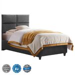 ΚΡΕΒΑΤΙ MILO ΑΠΟ ΓΚΡΙ ΥΦΑΣΜΑ HM652.01 ΓΙΑ ΣΤΡΩΜΑ 90x200 εκ. - ΚΡΕΒΑΤΙΑ στο Milonadakis.gr