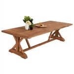 ΤΡΑΠΕΖΙ ΤΡΑΠΕΖΑΡΙΑΣ KRONOS HM9563 ΑΝΑΚΥΚΛΩΜΕΝΟ ΞΥΛΟ ΤΕΑΚ ΣΕ ΦΥΣΙΚΟ 350x120x75Yεκ. - ΤΡΑΠΕΖΙΑ ΚΟΥΖΙΝΑΣ στο Milonadakis.gr