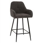 ΣΚΑΜΠΟ ΜΕΣΑΙΟΥ ΥΨΟΥΣ STRIKE HM8592.01 ΥΦΑΣΜΑ TEDDY ΓΚΡΙ-ΜΑΥΡΑ ΜΕΤΑΛΛΙΚΑ ΠΟΔΙΑ 50x50x94,5Υεκ. - ΣΚΑΜΠΟ ΜΠΑΡ στο Milonadakis.gr