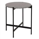 ΒΟΗΘΗΤΙΚΟ ΤΡΑΠΕΖΙ HM9589.02 MDF ΓΚΡΙ ΜΑΡΜΑΡΟ-ΜΑΥΡΗ ΜΕΤΑΛΛΙΚΗ ΒΑΣΗ Φ50x55Υεκ. - ΒΟΗΘΗΤΙΚΑ ΤΡΑΠΕΖΑΚΙΑ στο Milonadakis.gr