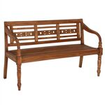 ΠΑΓΚΑΚΙ ΕΞ.ΧΩΡΟΥ HM7903 ΜΑΣΙΦ ΞΥΛΟ ΜΑΟΝΙ ΣΕ ΦΥΣΙΚΟ ΜΕ ΜΠΡΑΤΣΑ & ΠΛΑΤΗ 148x54x90Υεκ. - ΠΑΓΚΑΚΙΑ στο Milonadakis.gr