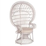 ΠΟΛΥΘΡΟΝΑ ROYAL PEACOCK HM9342.02 RATTAN ΣΕ ΛΕΥΚΟ-ΜΑΞΙΛΑΡΙ ΛΕΥΚΟ 114x72x150Yεκ. - ΚΑΡΕΚΛΕΣ - ΠΟΛΥΘΡΟΝΕΣ στο Milonadakis.gr