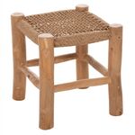 ΣΚΑΜΠΟ LONDER HM5987 ΞΥΛΟ ΤΕΑΚ ΚΑΙ ΣΥΝΘΕΤΙΚΟ RATTAN ΣΕ ΦΥΣΙΚΟ 38x38x40,5Υεκ. - ΣΚΑΜΠΩ στο Milonadakis.gr