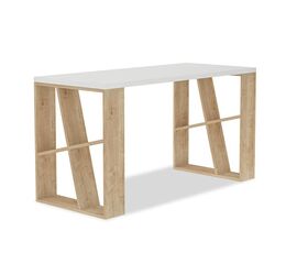 Γραφείο Honey pakoworld χρώμα λευκό - light oak 140x60x75εκ - ΓΡΑΦΕΙΑ στο Milonadakis.gr
