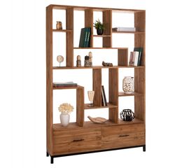 ΒΙΒΛΙΟΘΗΚΗ ROMULUS HM9803 ΑΝΑΚΥΚΛΩΜΕΝΟ ΞΥΛΟ ΤΕΑΚ ΜΕ 2 ΣΥΡΤΑΡΙΑ 140x30x210,5Yεκ. - ΒΙΒΛΙΟΘΗΚΕΣ στο Milonadakis.gr