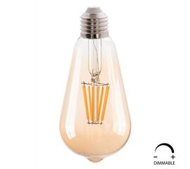 ΛΑΜΠΤΗΡΑΣ HM4188.02 LED FILAMENT 8W E27 DIMMABLE 3000K GOLD - ΦΩΤΙΣΜΟΣ ΟΙΚΟΝΟΜΙΑΣ στο Milonadakis.gr