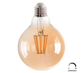 ΛΑΜΠΤΗΡΑΣ GLOBO LED FILAMENT 8W E27 3000K ΧΡΥΣΟ DIMMABLE HM4050.02 - ΦΩΤΙΣΜΟΣ ΟΙΚΟΝΟΜΙΑΣ στο Milonadakis.gr