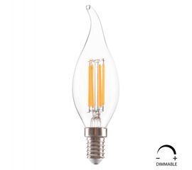 ΛΑΜΠΤΗΡΑΣ HM4047.01 ΣΤΥΛ ΦΛΟΓΑ LED FILAMENT 6W E14 3000K ΔΙΑΦΑΝΟ DIMMABLE - ΦΩΤΙΣΜΟΣ ΟΙΚΟΝΟΜΙΑΣ στο Milonadakis.gr