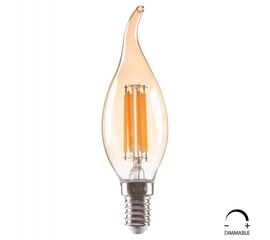 ΛΑΜΠΤΗΡΑΣ HM4047.02 ΣΤΥΛ ΦΛΟΓΑ LED FILAMENT 6W E14 3000K GOLD DIMMABLE - ΦΩΤΙΣΜΟΣ ΟΙΚΟΝΟΜΙΑΣ στο Milonadakis.gr