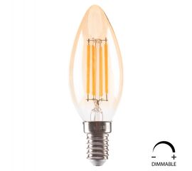 ΛΑΜΠΤΗΡΑΣ LED FILAMENT 4W E14 3000K ΧΡΥΣΟ DIMMABLE HM4048.02 - ΦΩΤΙΣΜΟΣ ΟΙΚΟΝΟΜΙΑΣ στο Milonadakis.gr