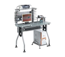 ΓΡΑΦΕΙΟ 100X60X75/89εκ.PVC/ΑΣΗΜΙ ΜΕΤΑΛ./ΤΖΑΜΙ ΑΜΜ./CPU - ΓΡΑΦΕΙΑ στο Milonadakis.gr