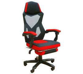 A6220 ΜΑΥΡΟ/ΚΟΚΚΙΝΟ MESH ΠΟΛΥΘΡ./ΜΕ ΥΠΟΠΟΔΙΟ  61Χ62Χ105-115εκ. - ΚΑΡΕΚΛΕΣ ΓΡΑΦΕΙΟΥ στο Milonadakis.gr