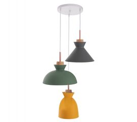 ΦΩΤΙΣΤΙΚΟ ΟΡΟΦΗΣ ΚΡΕΜΑΣΤΟ HM4141 3-ΦΩΤΟ ΜΕΤΑΛΛΟ-ΞΥΛΟ ΠΟΛΥΧΡΩΜΟ 105Υεκ. - ΦΩΤΙΣΤΙΚΑ ΟΡΟΦΗΣ στο Milonadakis.gr