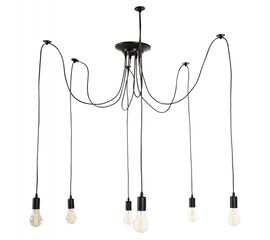 ΦΩΤΙΣΤΙΚΟ ΟΡΟΦΗΣ ΚΡΕΜΑΣΤΟ 6-ΦΩΤΟ HM4175 ΜΑΥΡΟ ΜΕΤΑΛΛΙΚΟ-ΜΑΥΡΑ ΚΑΛΩΔΙΑ Φ100x180Υ - ΦΩΤΙΣΤΙΚΑ ΟΡΟΦΗΣ στο Milonadakis.gr