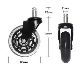 Σετ 5τμχ Ρόδες Pro 63χιλ. Ελαστικής Πολυουρεθάνης Για Καρέκλα Γραφείου - ΒΟΗΘΗΤΙΚΑ ΣΚΑΜΠΩ στο Milonadakis.gr