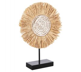 ΕΠΙΤΡΑΠΕΖΙΟ ΔΙΑΚΟΣΜΗΤΙΚΟ HM4224 ΙΝΕΣ RAFFIA ΣΕ ΦΥΣΙΚΟ-ΜΑΥΡΗ ΞΥΛΙΝΗ ΒΑΣΗ 18x9x43Υεκ. - ΑΝΤΙΚΕΙΜΕΝΑ στο Milonadakis.gr