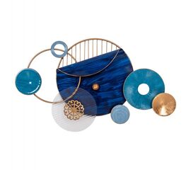 ΔΙΑΚΟΣΜΗΤΙΚΟ ΤΟΙΧΟΥ HM4207 ΜΕΤΑΛΛΟ ΣΕ ΜΠΛΕ ΑΠΟΧΡΩΣΕΙΣ 87x54 εκ. - ΔΙΑΚΟΣΜΗΤΙΚΑ ΤΟΙΧΟΥ στο Milonadakis.gr