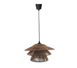 Φωτιστικό οροφής μονόφωτο Oakim Inart Ε27 καφέ paper rope Φ35.5x170εκ - ΦΩΤΙΣΤΙΚΑ ΟΡΟΦΗΣ στο Milonadakis.gr