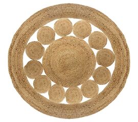 Χαλί Lace pakoworld γιούτα φυσικό Φ120x1εκ - ΣΠΙΤΙΟΥ στο Milonadakis.gr