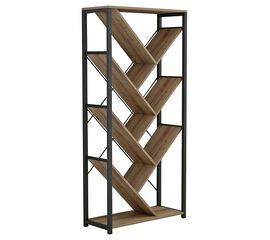 Βιβλιοθήκη Alex pakoworld φυσικό-μαύρο 74x30x153εκ - ΒΙΒΛΙΟΘΗΚΕΣ στο Milonadakis.gr