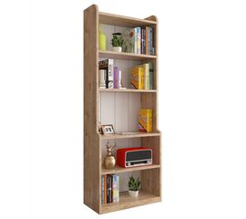 ΒΙΒΛΙΟΘΗΚΗ NEAT HM18194.04 ΜΕΛΑΜΙΝΗ ΣΕ ΦΥΣΙΚΟ ΧΡΩΜΑ ΞΥΛΟΥ 60x30x180Υεκ. - ΒΙΒΛΙΟΘΗΚΕΣ στο Milonadakis.gr