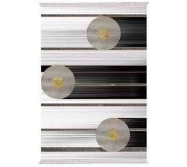 ΧΑΛΙ ΣΑΛΟΝΙΟΥ ΜΕ ΚΡΟΣΙΑ JOSIANE ΛΕΥΚΟ-ΜΑΥΡΟ-ΧΡΥΣΟ 80Χ150 εκ.HM7676.24 - ΣΠΙΤΙΟΥ στο Milonadakis.gr