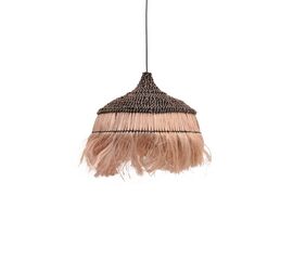 Φωτιστικό οροφής Arupade Inart abaca ξύλο σε φυσικό-μαύρο χρώμα Φ50x50εκ - ΦΩΤΙΣΤΙΚΑ ΟΡΟΦΗΣ στο Milonadakis.gr