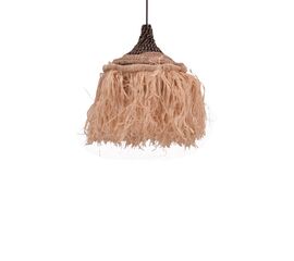 Φωτιστικό οροφής Sermene Inart sisal σε φυσικό-μαύρο χρώμα Φ32x45εκ - ΦΩΤΙΣΤΙΚΑ ΟΡΟΦΗΣ στο Milonadakis.gr