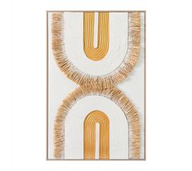 ΠΙΝΑΚΑΣ 3D HM4537.01 ΜΕ ΚΟΡΝΙΖΑ ΜΠΕΖ-ΚΑΜΒΑΣ ΛΕΥΚΟΣ-ΧΕΙΡΟΠΟΙΗΤΟΣ 80x3,5x120Υεκ. - ΠΙΝΑΚΕΣ στο Milonadakis.gr