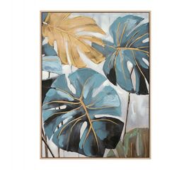 ΠΙΝΑΚΑΣ TOIXOY HM4542 ΜΕ ΚΟΡΝΙΖΑ ΜΠΕΖ-ΚΑΜΒΑΣ ΕΚΤΥΠΩΣΗ ΤΡΟΠΙΚΑ ΦΥΛΛΑ 62x4,5x82Υεκ. - ΠΙΝΑΚΕΣ στο Milonadakis.gr