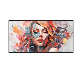 ΠΙΝΑΚΑΣ TOIXOY HM4570 ΜΕ ΚΟΡΝΙΖΑ ΜΑΥΡΗ-ΚΑΜΒΑΣ ΕΚΤΥΠΩΣΗ ΓΥΝΑΙΚΕΙΟ ΠΡΟΣΩΠΟ 122x4,5x62Υεκ. - ΠΙΝΑΚΕΣ στο Milonadakis.gr