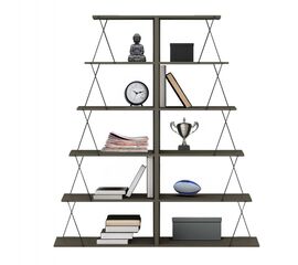 ΣΕΤ ΒΙΒΛΙΟΘΗΚΕΣ 2ΤΜΧ MINI TARS HM11772.13 ΜΕΛΑΜΙΝΗ OLIVE GREY-ΜΑΥΡΕΣ ΒΕΡΓΕΣ 65x24x146Υεκ.(x2) - ΒΙΒΛΙΟΘΗΚΕΣ στο Milonadakis.gr