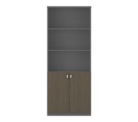 Βιβλιοθήκη γραφείου επαγγελματική Denith pakoworld ανθρακί-καρυδί 80x40x200εκ - ΒΙΒΛΙΟΘΗΚΕΣ στο Milonadakis.gr