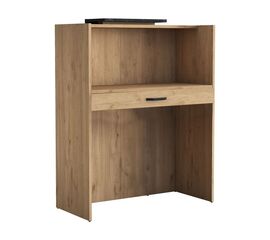 Γραφείο reception Zowel pakoworld μελαμίνης φυσικό-μαύρο μαρμάρου 90x40x110εκ - ΓΡΑΦΕΙΑ στο Milonadakis.gr