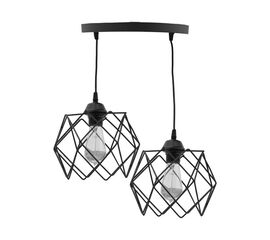 Φωτιστικό οροφής δίφωτο Zocie pakoworld Ε27 μαύρο Φ30x70εκ - ΦΩΤΙΣΤΙΚΑ ΟΡΟΦΗΣ στο Milonadakis.gr