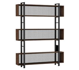 Βιβλιοθήκη Fifer pakoworld καρυδί-μαύρο 120x27x185εκ - ΒΙΒΛΙΟΘΗΚΕΣ στο Milonadakis.gr