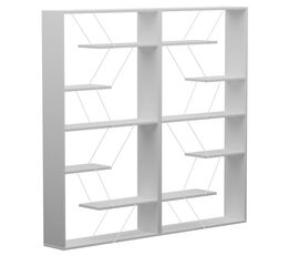 Βιβλιοθήκη Tars pakoworld γκρι-λευκό 168x24x157εκ - ΒΙΒΛΙΟΘΗΚΕΣ στο Milonadakis.gr