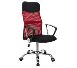 Καρέκλα γραφείου διευθυντή Joel I pakoworld με ύφασμα mesh μαύρο-κόκκινο 60x60x109-118εκ - ΚΑΡΕΚΛΕΣ ΓΡΑΦΕΙΟΥ στο Milonadakis.gr