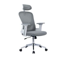 Καρέκλα γραφείου διευθυντή Ignatius pakoworld mesh ανοιχτό γκρι - ΚΑΡΕΚΛΕΣ ΓΡΑΦΕΙΟΥ στο Milonadakis.gr