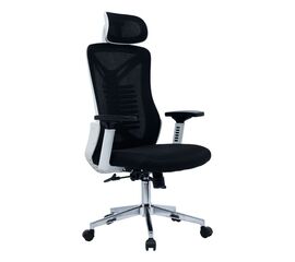 Καρέκλα γραφείου διευθυντή Andrew pakoworld mesh μαύρο-λευκό - ΚΑΡΕΚΛΕΣ ΓΡΑΦΕΙΟΥ στο Milonadakis.gr