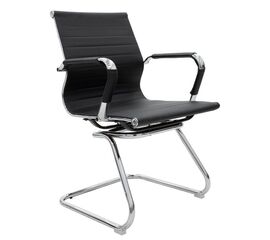Καρέκλα γραφείου επισκέπτη Valter pakoworld μαύρο pu 55.5x52x95.5εκ - ΚΑΡΕΚΛΕΣ ΕΠΙΣΚΕΠΤΗ στο Milonadakis.gr