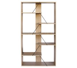 Βιβλιοθήκη Tars pakoworld οακ-μαύρο 84x25.5x154.5εκ - ΒΙΒΛΙΟΘΗΚΕΣ στο Milonadakis.gr