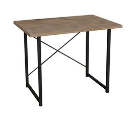 Γραφείο εργασίας Ustando pakoworld oak-μαύρο μελαμίνης 90x60x72εκ - ΓΡΑΦΕΙΑ στο Milonadakis.gr